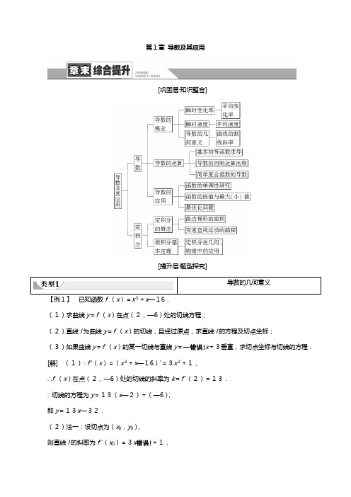 学高中数学导数及其应用章末综合提升教师用书教案新人教A版选修