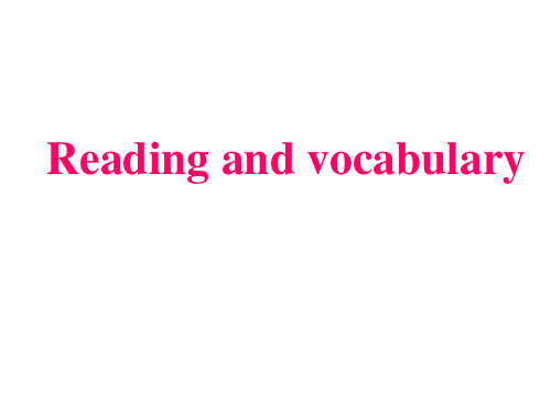 高中英语 Module 3 Reading and vocabulary课件 外研版必修4