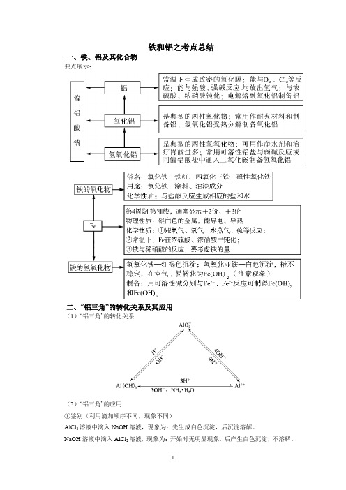 高三-化学-铁和铝之考点总结