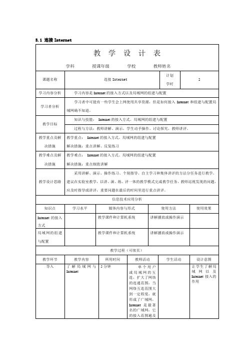 3.1连接Internet