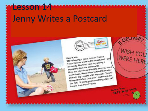 五年级英语下册课件-Lesson 14 Jenny Writes a Postcard冀教版