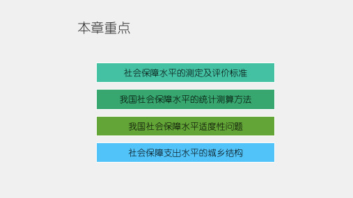 社会保障概论第五版课件第6章社会保障水平