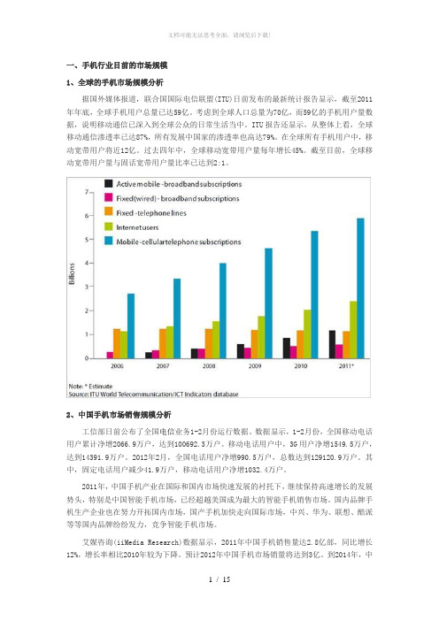 手机行业背景分析