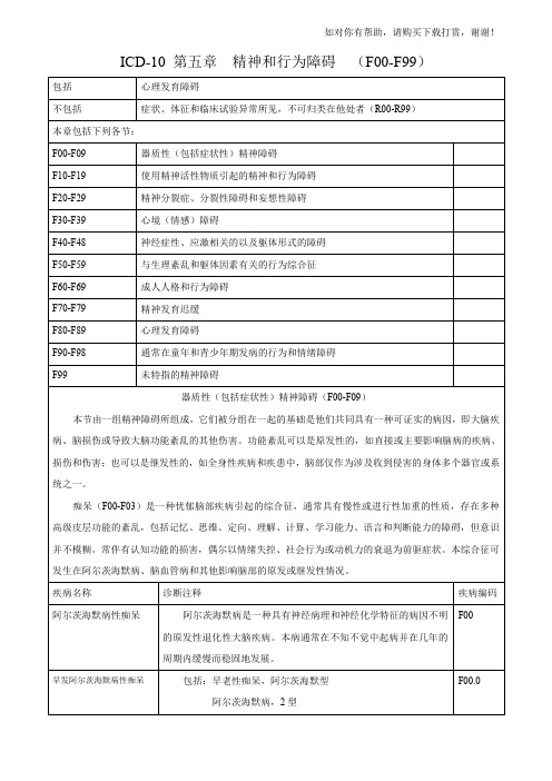 ICD-10精神科疾病诊断指导手册