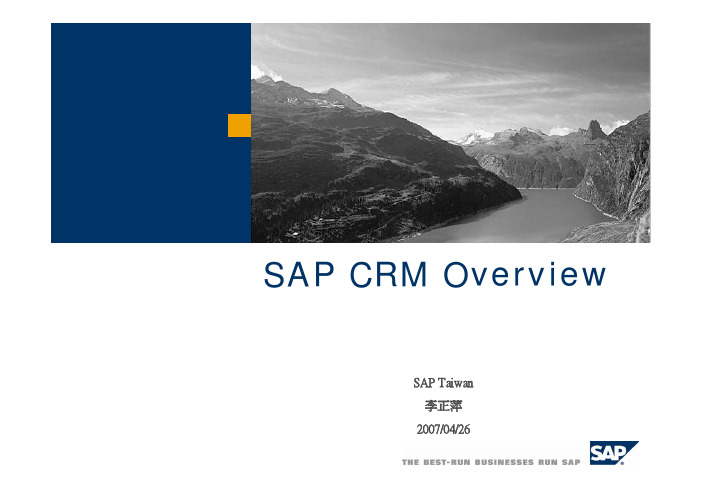 SAP CRM解决方案概览