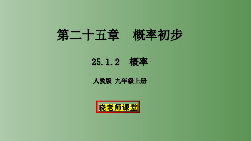 人教版九年级数学上册25.概率课件