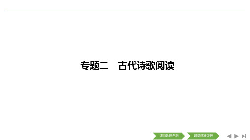 2020高考精准大二轮江苏专用版(课件+讲义+精练)：第2部分专题二 古代诗歌阅读