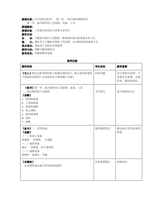 第一章   面点制作基础知识