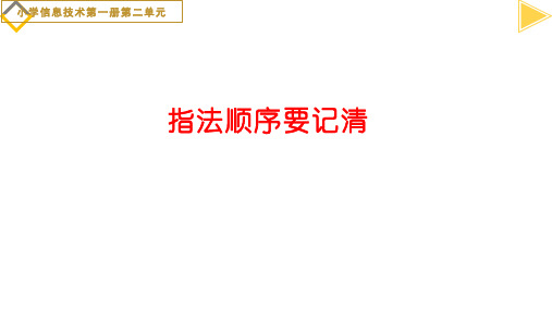 泰山版小学信息技术第一册5《指法顺序要记清》教学课件