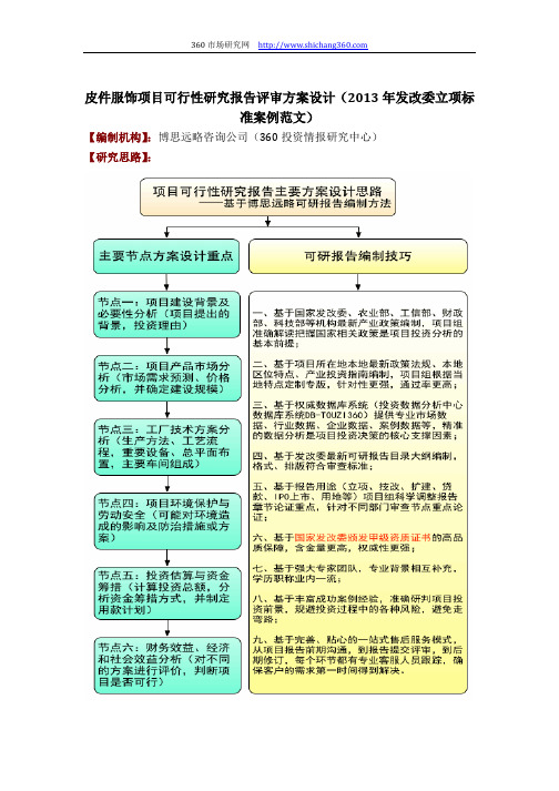 皮件服饰项目可行性研究报告评审方案设计(2013年发改委立项标准案例范文)