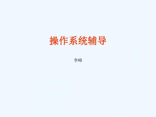 11111操作系统辅导汤子赢哲风屏汤小丹.ppt