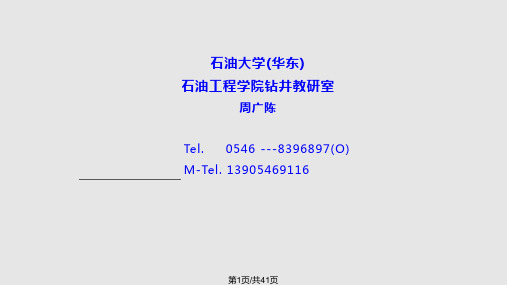 钻井技术现状及未来PPT课件