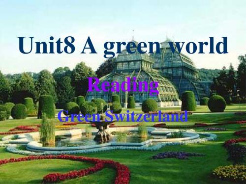 牛津译林版八年级下册Unit 8 A green world课件1