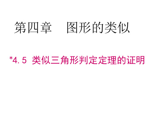 北师大版数学九年级上册相似三角形判定定理的证明课件