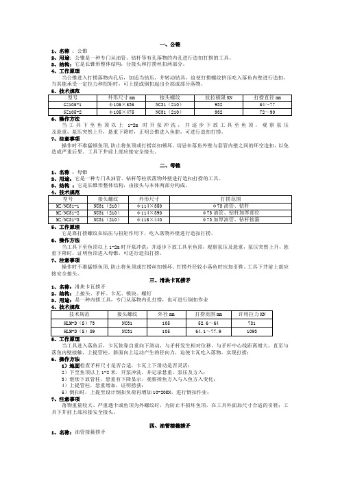 井下作业常用工具20件