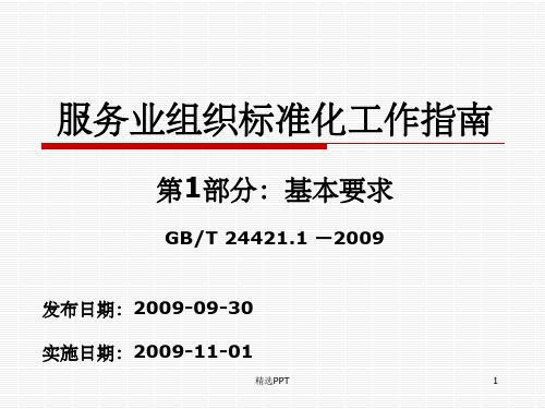 服务业组织标准化工作指南(2)