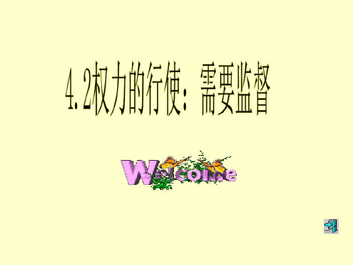 政治:2.4.2《权力的行使:需要监督》课件(必修2)(1)