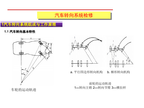 汽车转向系统检修
