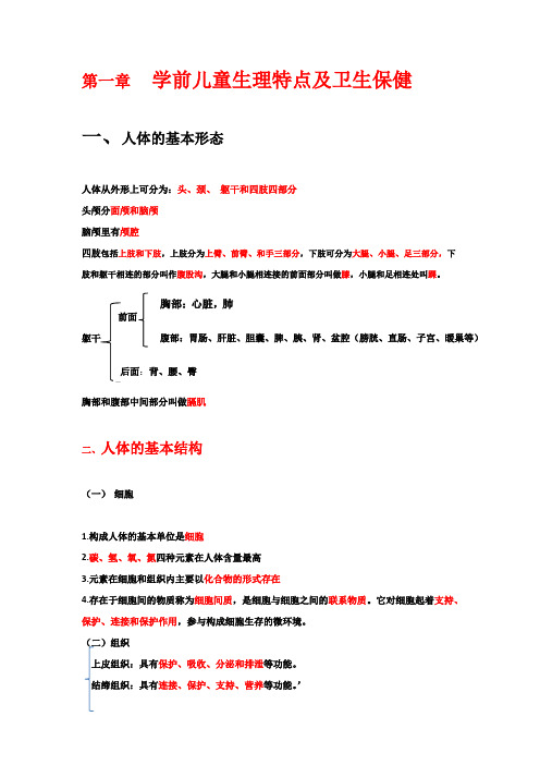 学前儿童卫生保健知识清单