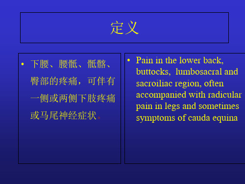 腰腿痛概述PPT课件