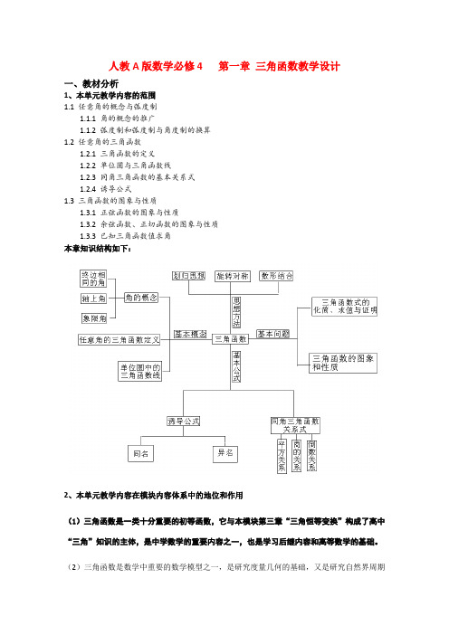 数学第一章《三角函数》教案(新人教A版必修4)1