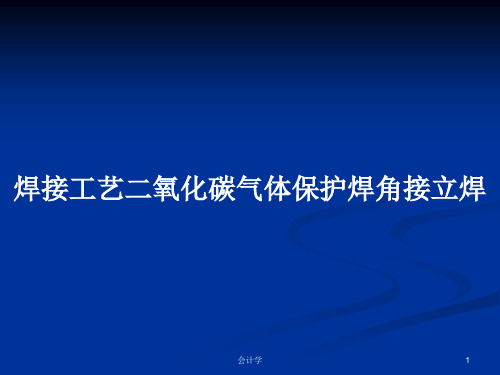 焊接工艺二氧化碳气体保护焊角接立焊PPT学习教案