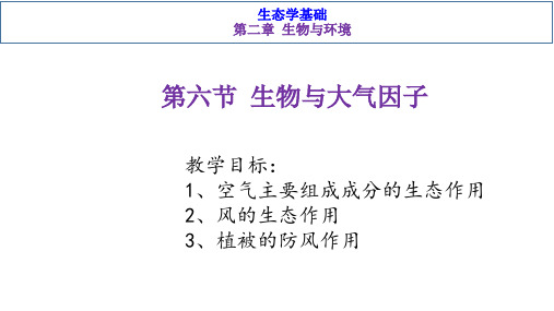 基础生态学--第二章生物与环境 第六节生物与大气因子 第七节生物与地形因子