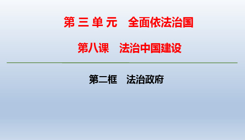 高中政治统编版必修三PPT-政治与法治法治政府PPT课件名师课件