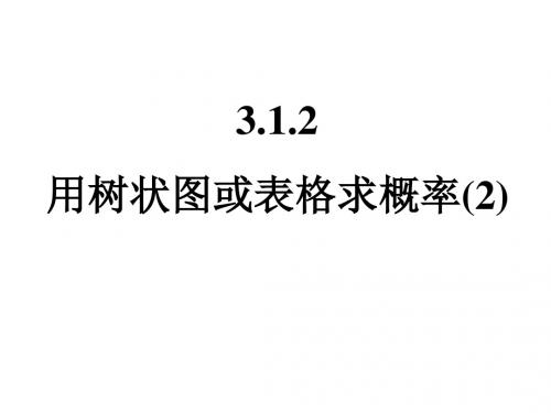 3.1.2 用树状图或表格求概率(2)