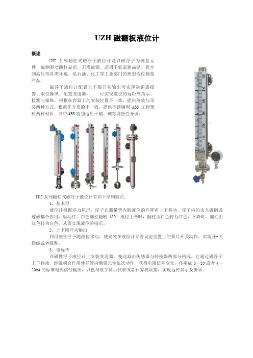 UZH磁翻板液位计