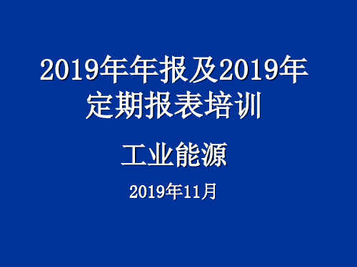 年报及定期报表培训工业能源11月-53页PPT资料