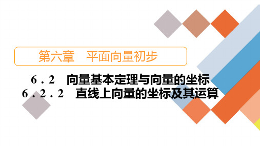 人教B版高中数学必修第二册 6.2.2 直线上向量的坐标及其运算【课件】