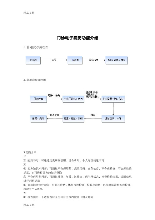 最新门诊电子病历流程及功能介绍