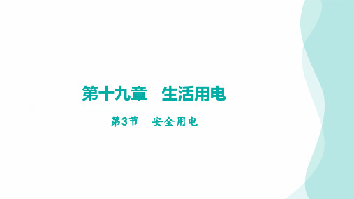 19.3安全用电.课件2024-2025学年物理人教版九年级全一册.