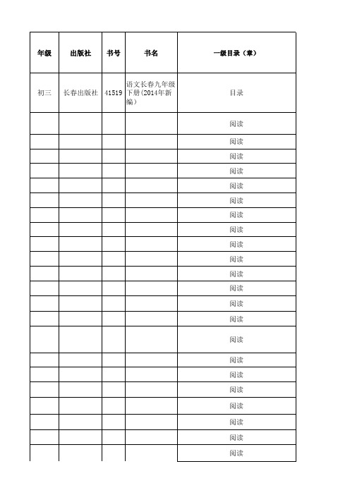 语文长春九年级上册(2014年新编)