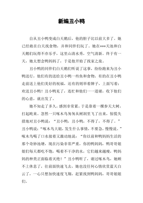 新编丑小鸭