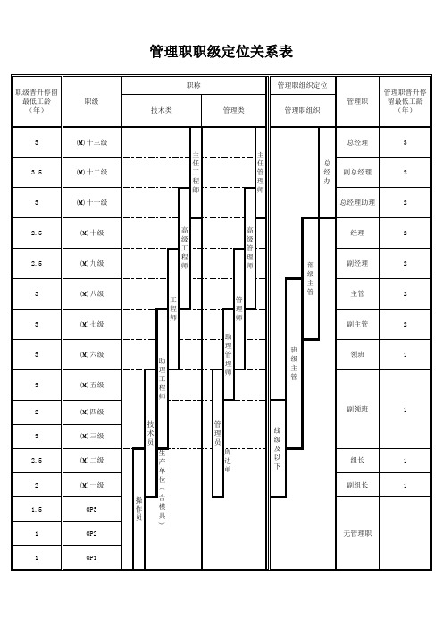 职位职级管理体系-2职级定位表