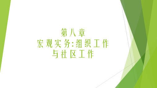 人民大2024社会工作实务(第三版)PPT第八章 宏观实务： 组织工作与社区工作