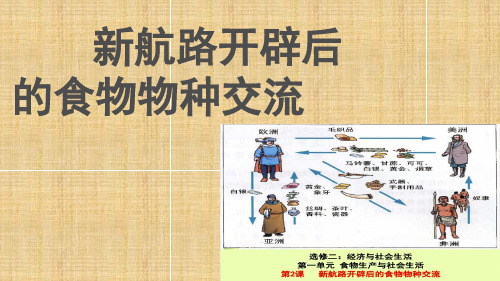 【课件】第2课新航路开辟后的食物物种交流说课课件高中历史统编版(2019)选择性必修二经济与社会生活