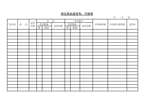 供应商品进货旬、月报表.doc