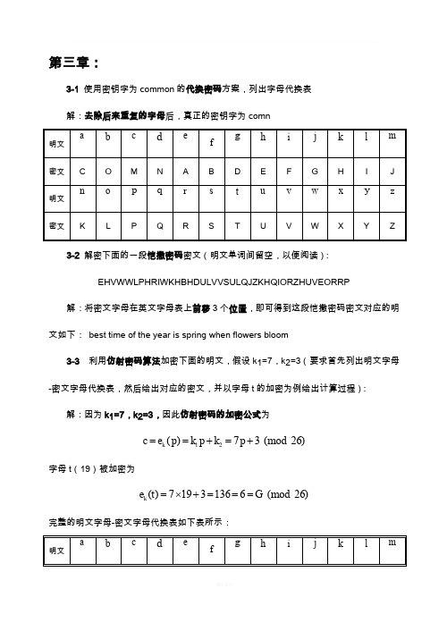 密码学 课后习题