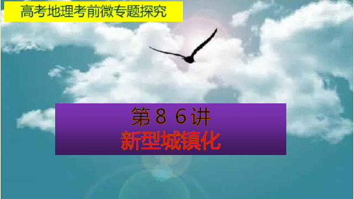 高考地理考前微专题探究——新型城镇化( 共39张PPT)