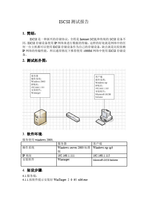 ISCSI测试报告