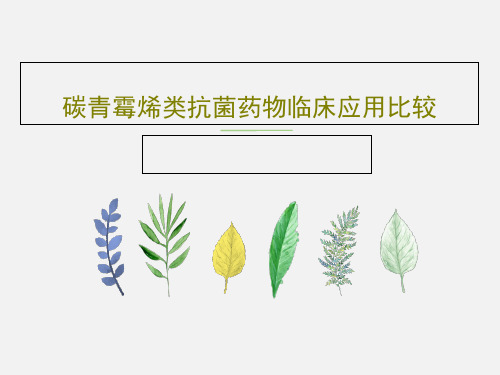 碳青霉烯类抗菌药物临床应用比较35页PPT