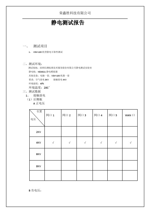 静电测试报告