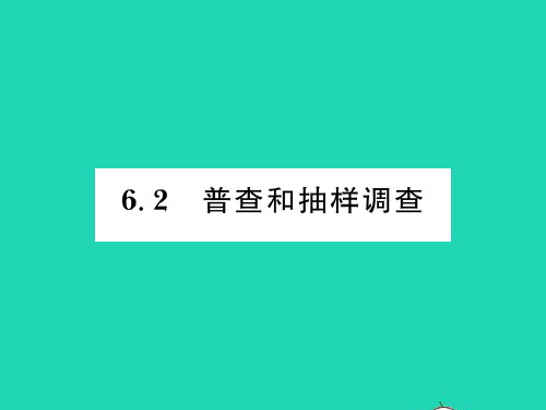 2022七年级数学上册 第六章 数据的收集与整理6.2普查和抽样调查习题课件(新版)北师大版