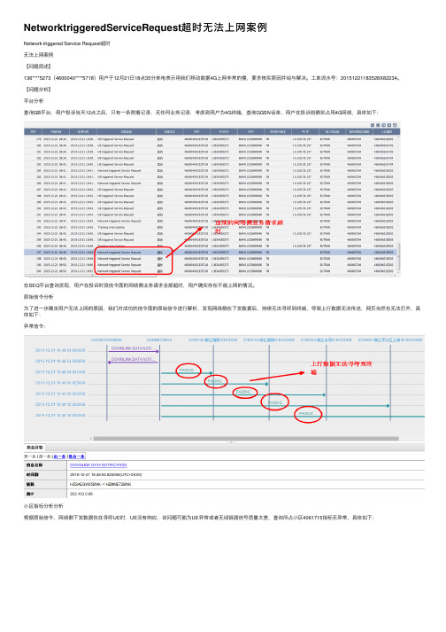 NetworktriggeredServiceRequest超时无法上网案例