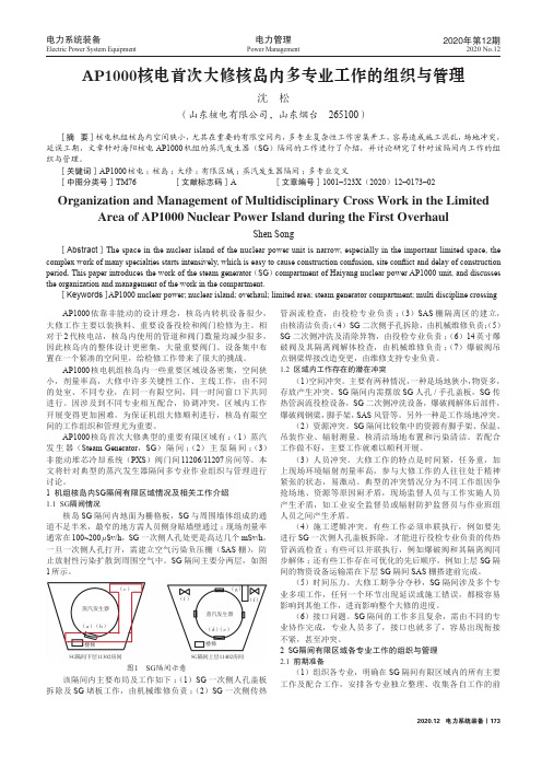 AP1000核电首次大修核岛内多专业工作的组织与管理