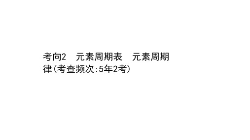 2021届高考化学二轮考前复习课件：第一篇 专题12 考向2 元素周期表 元素周期律