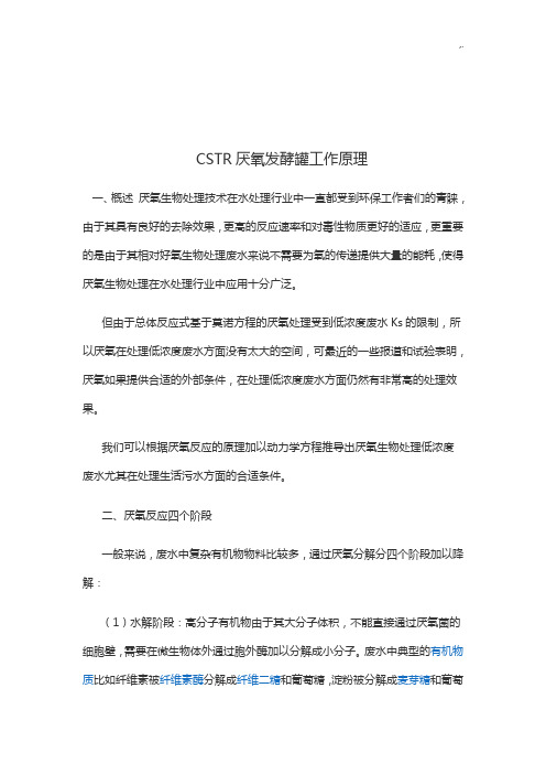 CSTR厌氧发酵罐工作基础学习知识原理